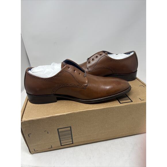 Johnston & Murphy Stockton Plain Toe Shoes US 10 M Brown Dress Lace-Up Shoe NEW main image 10